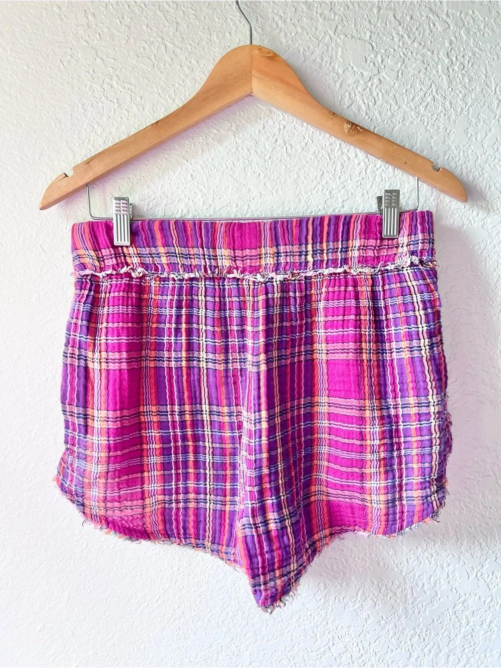 Anthropologie Gauzy Cotton Plaid Matching Set Sz S